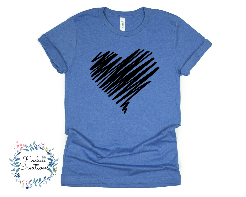 Retro Heart T Shirt