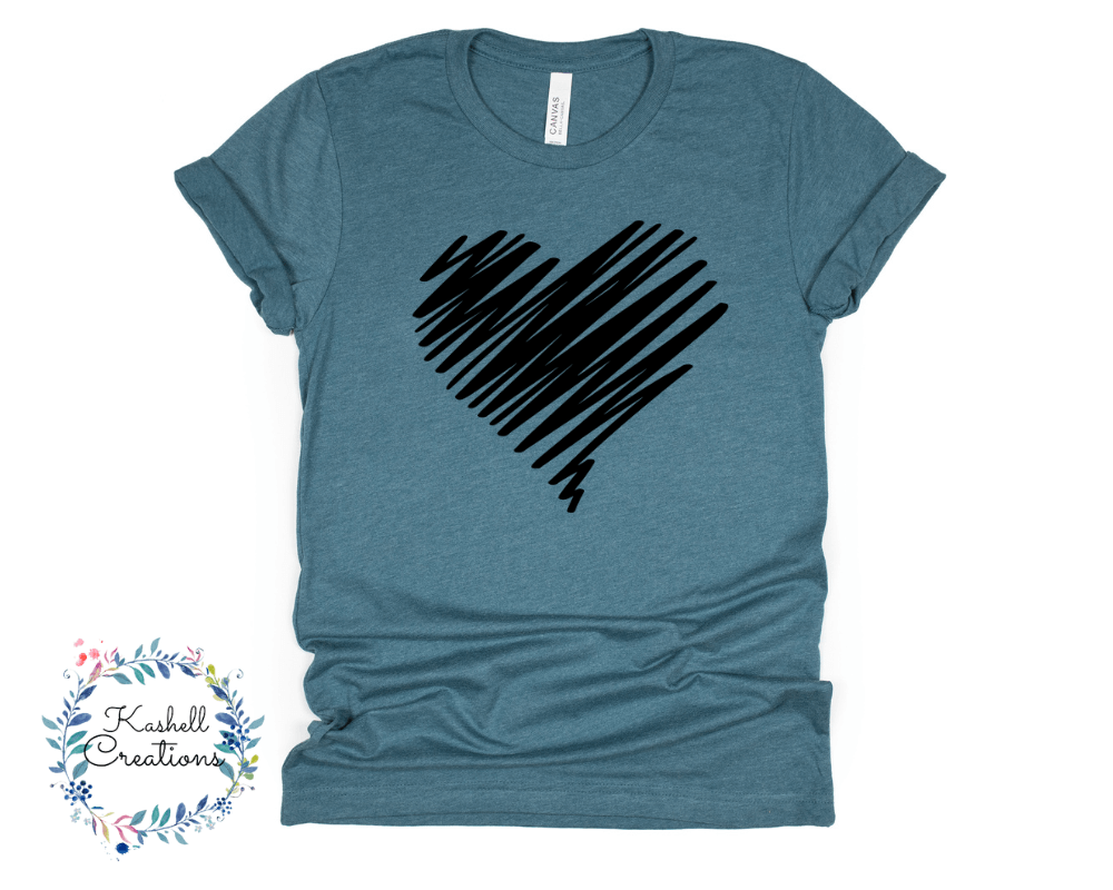 Retro Heart T Shirt