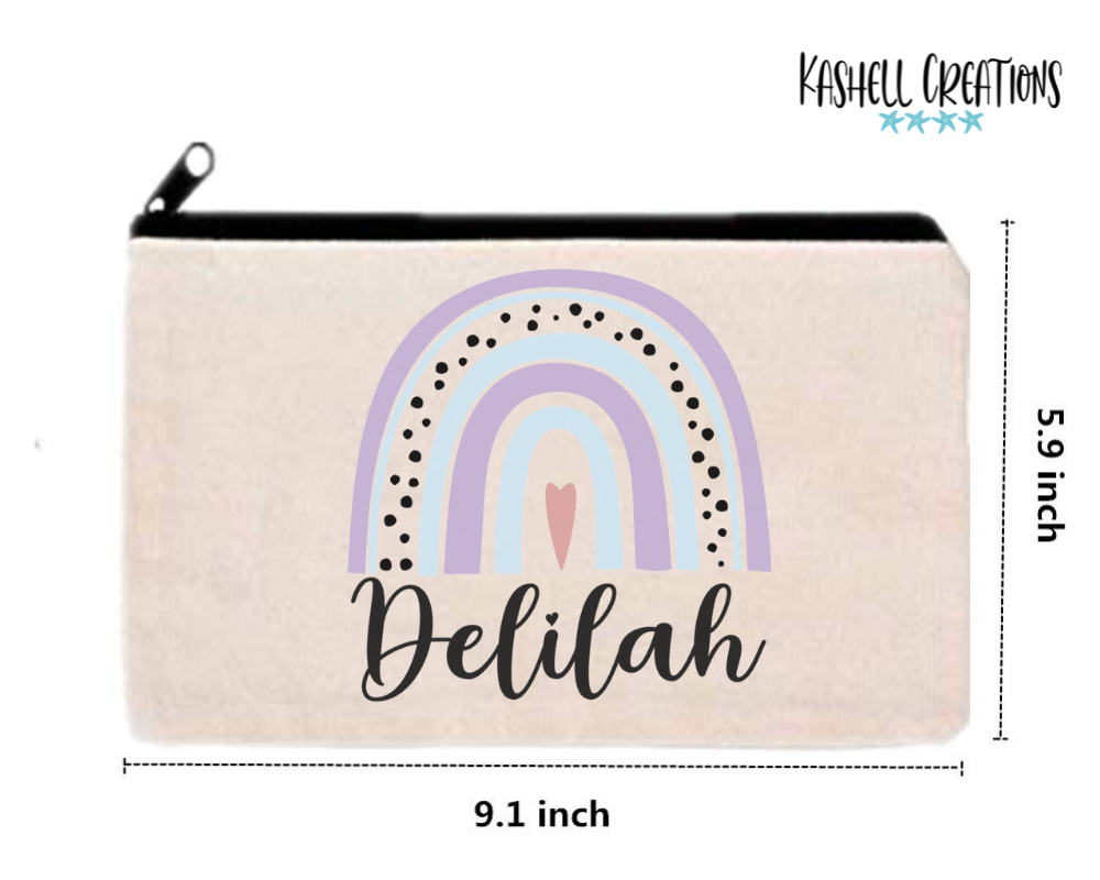 Rainbow Personalized Canvas Bag - Kashell Creations