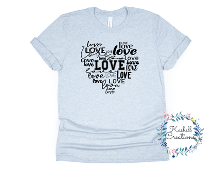 Retro Love T Shirt