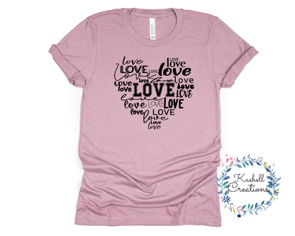 Retro Love T Shirt