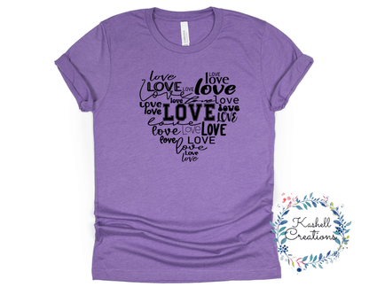 Retro Love T Shirt