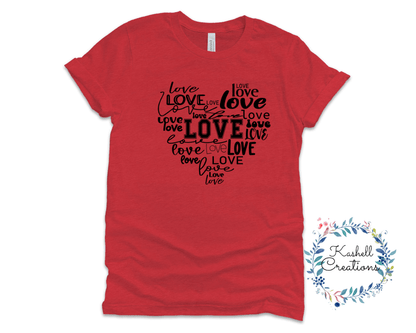 Retro Love T Shirt