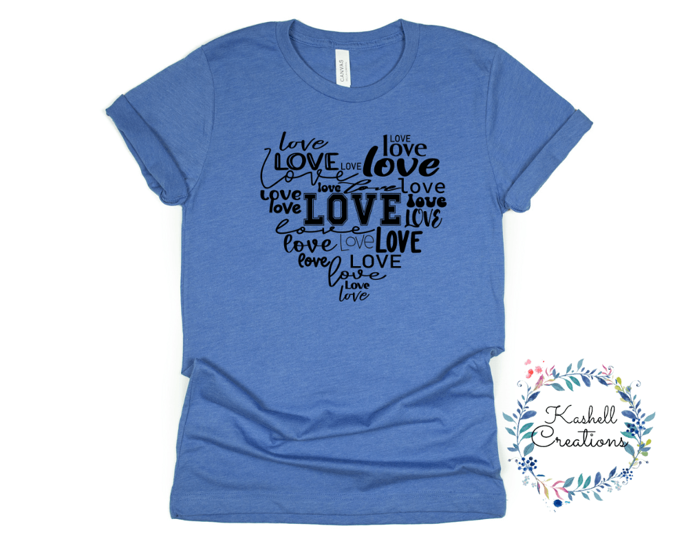 Retro Love T Shirt