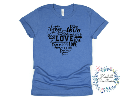 Retro Love T Shirt