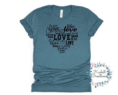 Retro Love T Shirt