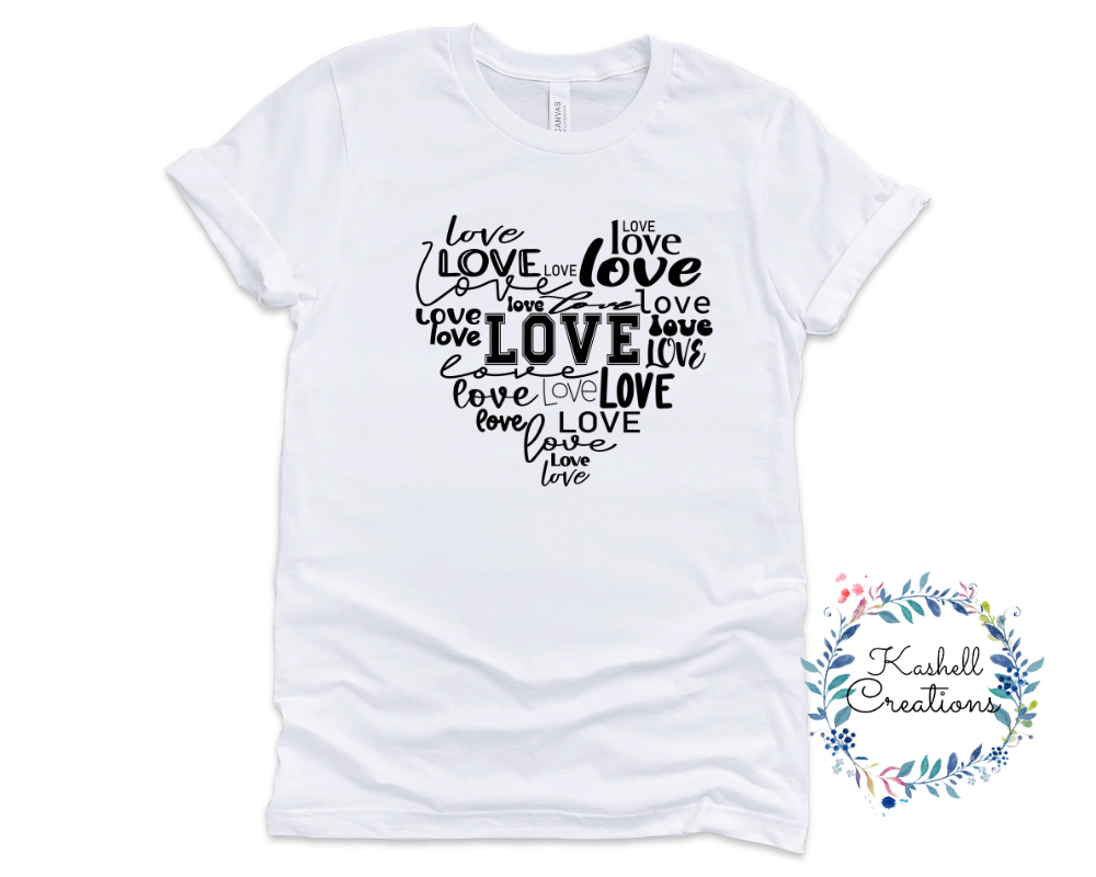 Retro Love T Shirt