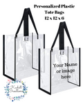 Personalized 12 x 12 Plastic Tote Bag