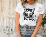 Cat with Glasses T Shirt