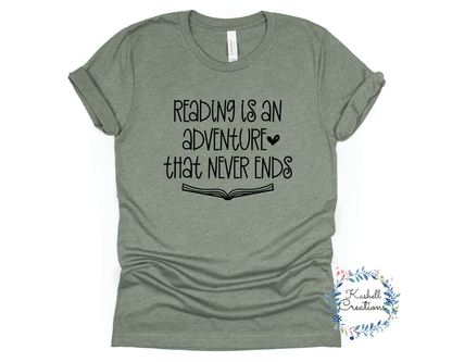 Reading is an Adventure T Shirt