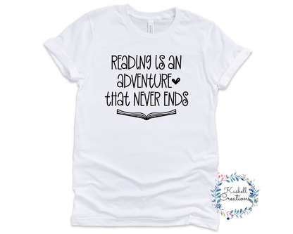 Reading is an Adventure T Shirt