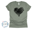 Retro Heart T Shirt