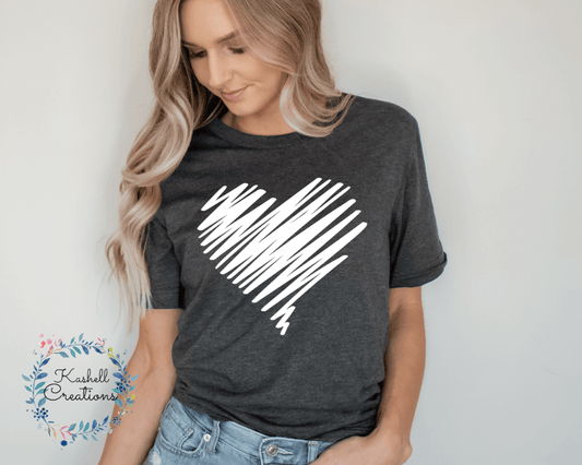 Retro Heart T Shirt