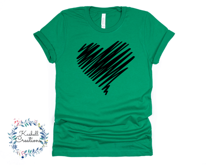 Retro Heart T Shirt