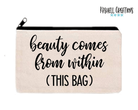 Beauty Within Canvas Bag - Kashell Creations